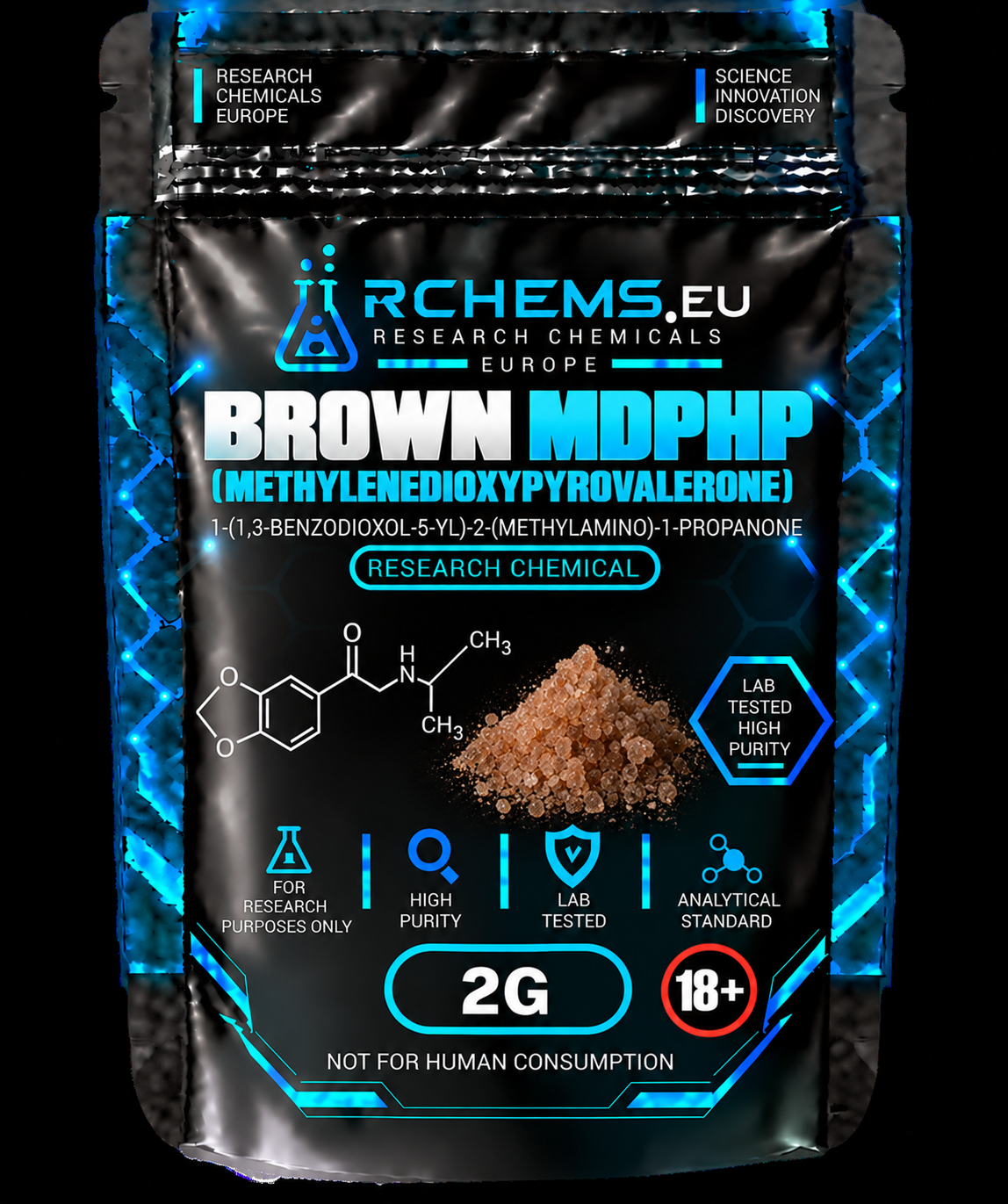 Brown MDPHP Research Chemical Container