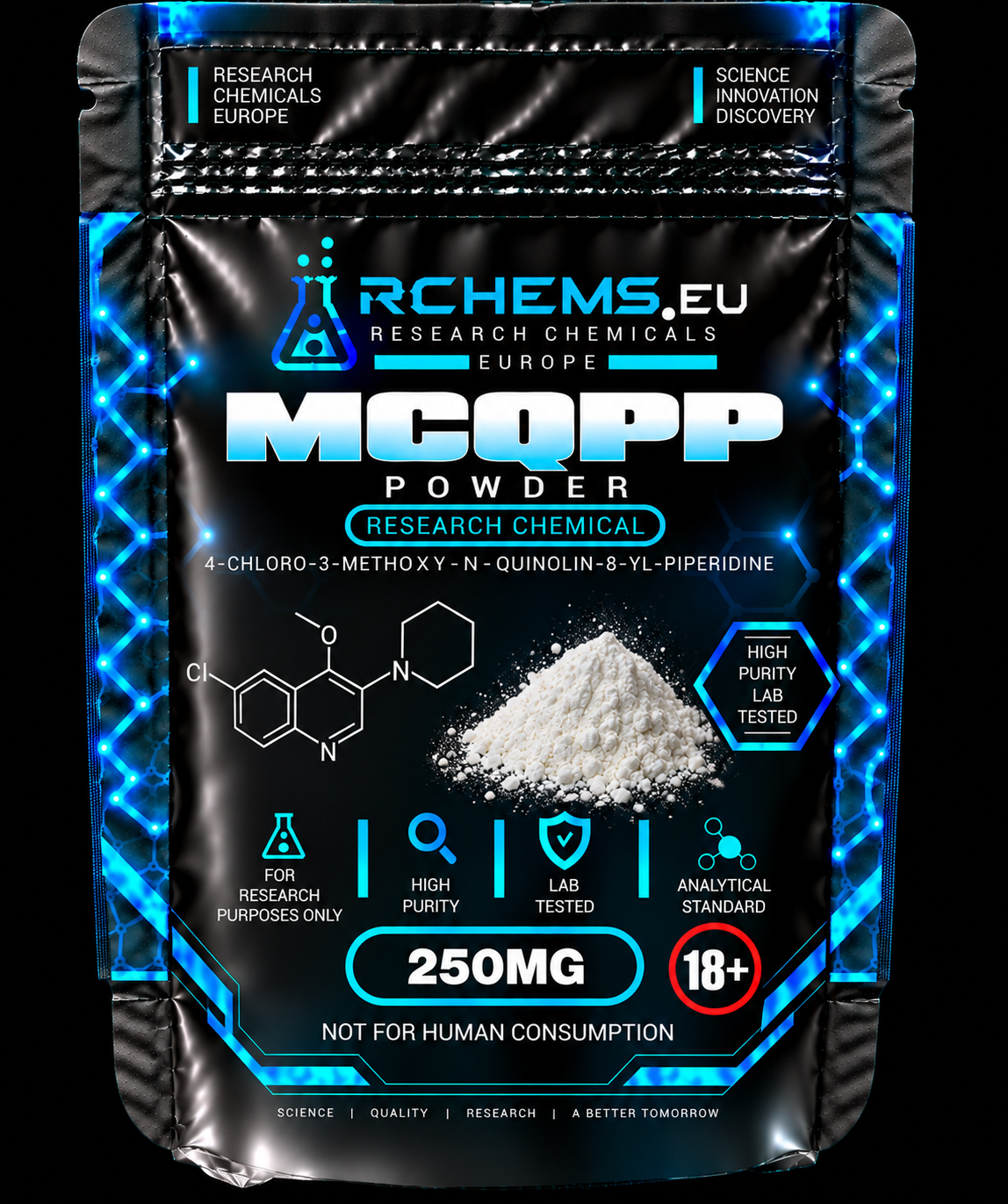 MCQPP Piperazine Powder Research Chemical Analytical Container