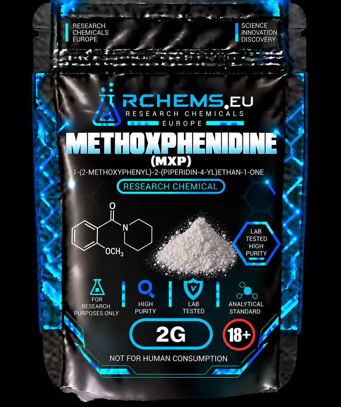 Methoxphenidine Research Chemical Analytical Container